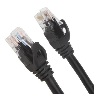 China Cabo de remendo preto de Cat6 Cat6a para o ponto de entrada RJ45 UTP de Gigabit Ethernet 650MHz 100W à venda