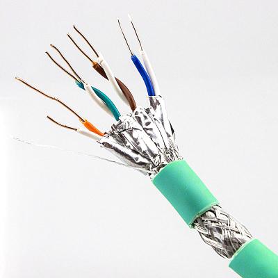 中国 23AWG ネットワーク Cat6a Lan ケーブル二重シールド STP SFTP イーサネット 販売のため