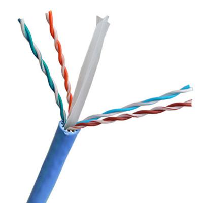 China Pvc-Isolatie Cat6a Lan Kabel 500Mhz TIA568 C.2 Koper CCA Leider Blauw Te koop