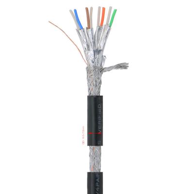 中国 SFTP 屋外 Cat7 Lan ケーブル二重シールド CCA 28AWG マルチカラー 販売のため