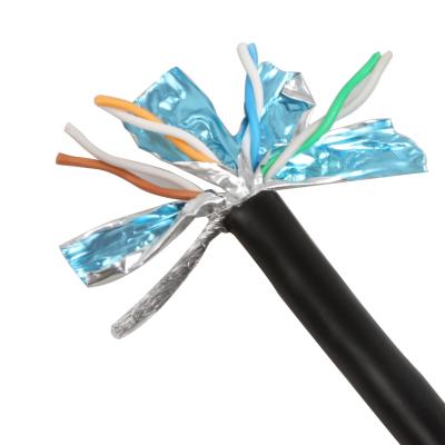 China Par trenzado protegido del cable al aire libre de 26AWG SFTP Cat7 práctico en venta