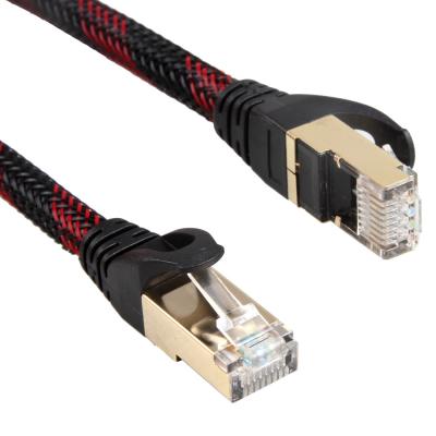 中国 RJ45コネクターが付いているナイロン編みこみの保護されたCat7 LANケーブルS/FTPの紀元前にネットワーキング 販売のため