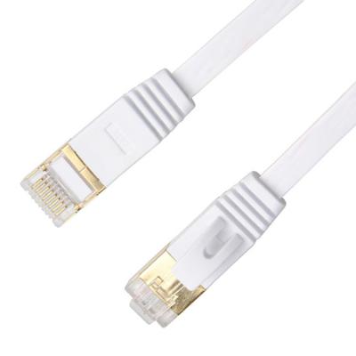 Cina Ethernet Lan Cables White With Gold della rete Cat6 ha protetto i connettori di Snagless Rj45 in vendita