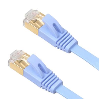 Cina 4 Ethernet piana Lan Cables Blue With Gold di Ft Cat6 ha protetto i connettori di Snagless Rj45 in vendita