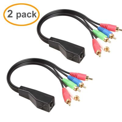 China RCA zu den kundenspezifischen Versammlungen des Draht-RJ45 mit Stereo- Audio-Ergänzung Cat5 Cat6 zu verkaufen