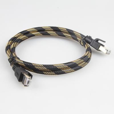 Cina Giallo nero intrecciato di nylon all'aperto del cavo di Ethernet del gatto 8 di SFTP RJ45 in vendita