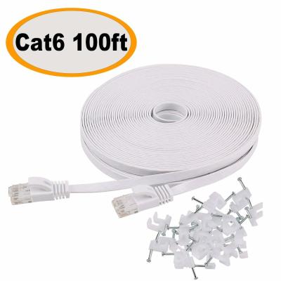 Chine La correction Cat6 d'intérieur extérieure attachent 100 les biens plats minces de pi 10Gbps à vendre