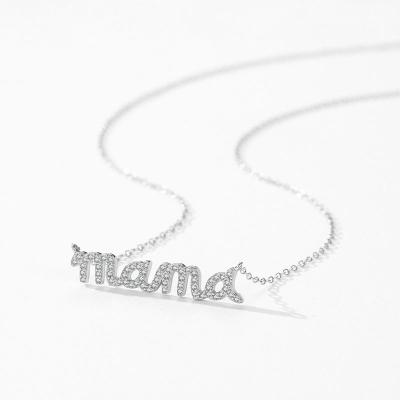 China Environmental Friendly Hot sale 925 sterling silver 14k gold letter pendant collarbone necklace ladies jewelry for sale