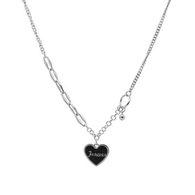 China Nickel-Free Lead-Free S925 sterling silver necklace pendant sweater chain adjustable jewelry heart necklace for women for sale