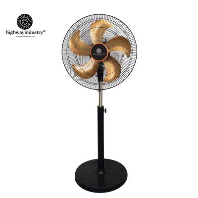 China Spinning Road Electric Home Used 18 Inch High Wind Stand Fan With Metal / Plastic Blade for sale