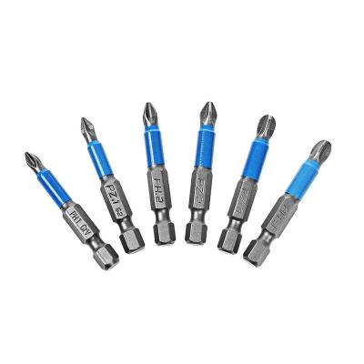 China 50mm PH2 Multifunction Drill Head 6Pcs Screwdriver Bit Multifunctional Professional Useful Magnetic Drill Bit for sale