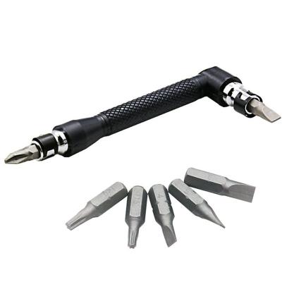 China 1/4" 6.35mm Multi-Function Screwdriver Bit Main Tool and Screwdriver Bits Utility Drill Set Petpig L Shaped Dual Head Mini Socket Wrench for sale