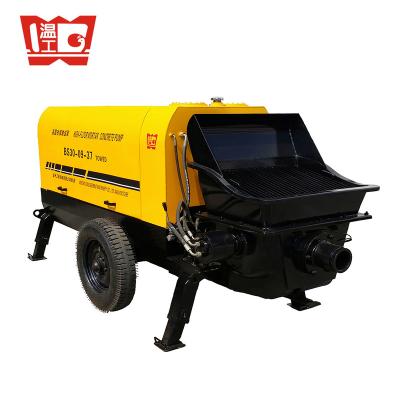 China Construction Engineering Diesel Electric Portable Trailer Mounted Concrete Mixing Pump UNIQUE Concrete Pumps for sale