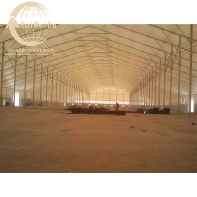 China Luxury Outdoor Aluminum Alloy 6061/T6 Warehouse Aluminum Storage Tent 30X50m PVC Industrial Tent For Stock for sale