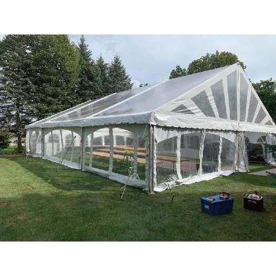 China Wedding; Cheap White Outdoor Sports Meeting PVC Aluminum Alloy Frame Tent Quickly Set Up Waterproof Tent For Wedding Sports Meeting Party Camp Tent for sale