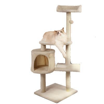 China Viable Plant Cat Climbing Frame Strong Solid Simple Eco-friendly Cat Scratcher Fashionable Cat Tree for sale