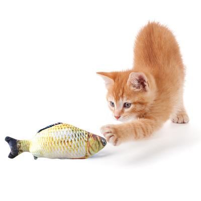 China Multifunctional Sustainable Cats Fish With Catnip Cat Fish Toys Pet Fish Toys for sale