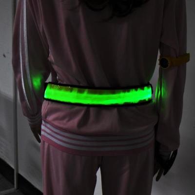 China With USB Rechargeable USB LED Seat Belt Reflective Lighting Running Restraint Belt for sale