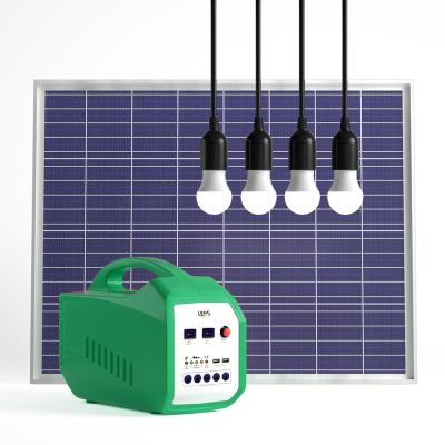 China Home LED Flashlight 80W 16V PV Panel Solar Generator System Kit for sale