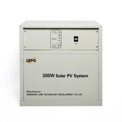 China Home Solar Power System Utility Use Off-grid Inverter AC 300W With PV Panel And Li-battery for sale