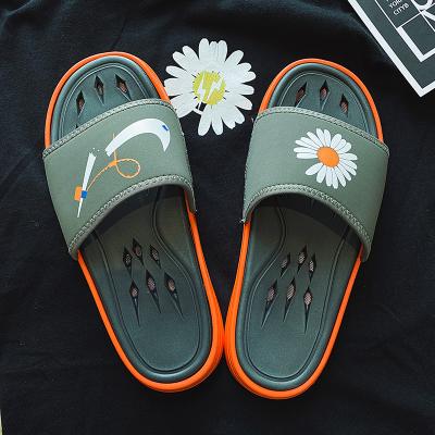 China Fashion Trend Slides Cheap Simple Customized Customized Empty Slides Logo Man Pu Sublimation Slide Sandals 3d Screen Printing Slipper Sandals for sale