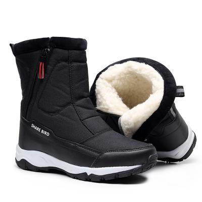 China Fashion Trend Men's High Quality Waterproof Snow Boots Plush Lining Men's Winter Warm Shoes for sale