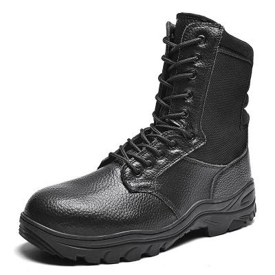 China Anti-Impact/Anti-Puncture Sole Design For Army Wheat Nubuck Work Safety Leather Shoes With Steel Toe Military Boot Safety for sale