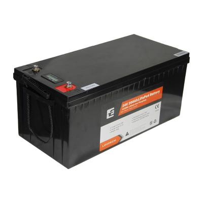 China Machine- deep cycle 24v 200ah 150ah lithium ion lifepo4 battery with 5 years warranty for sale