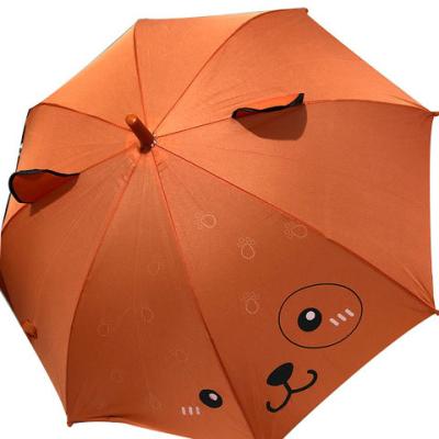 China Cute Cute Animation Cartoon Creative Long Handled 3D Ear Umbrella Modeling Kids Umbrella For Kids Boys Girls for sale