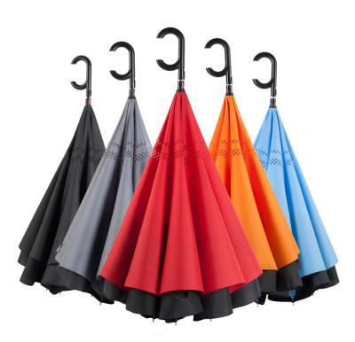 China Holdless Large Vehicle Inverted Reverse Umbrella Double-deck Reverse Umbrella for sale