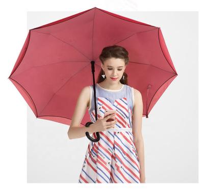 China Inverted C Umbrella Automatic Reverse Umbrella With Reverse Umbrella Creative Reverse Imperial For Japan Flowering Umbrella for sale