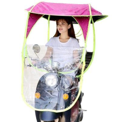 China All In 1 New Electric Vehicle Canopy Sunshade Motorcycle Canopy With Advertising Umbrella Custom Logo for sale