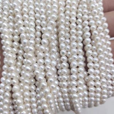 China For jewelry making 3-7.5 mm AAA good quality round shape nature freshwater pearl in loose strand pearl wholesale price for sale