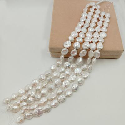 China FOR JEWELRY MAKING Wholesale 18-27 mm high quality baroque loose nature large freshwater pearl in strand, nature white color for sale