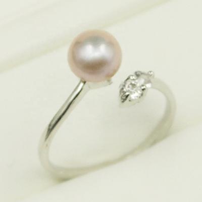 China Silver Ring Freshwater Women ALLOY Pearl Rings for sale