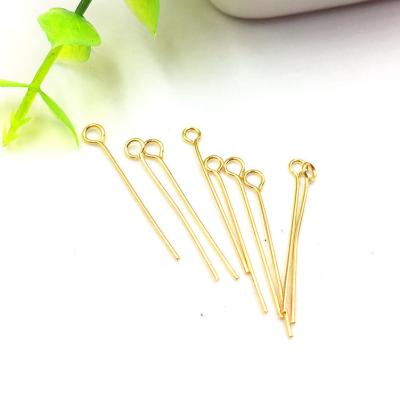 China DIY for Earring PRICES WHOLESALE BULK Stainless Steel Eye HEAD Pin and NEEDLES JEWELRY Findings, DIY Accessories 18 K Gold Plated 15-50 mmmm for sale