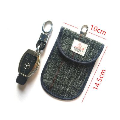 China Colorful Woolen Cloth Cell Phone Wallet Magnetic Signal Credit Key Bag Anti RFID Wallets For Women for sale