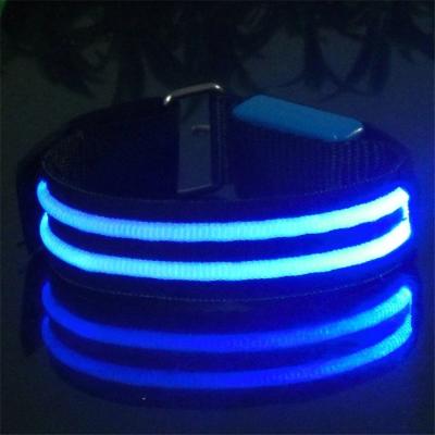 China Be Seen and Double Safe Luminous Fiber Optic Led Armband Led Wristband for sale