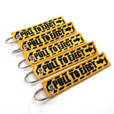 China Cheap Custom Jet Durable Embroidery Keychain Flight Access Control Bel Key Indicator for sale