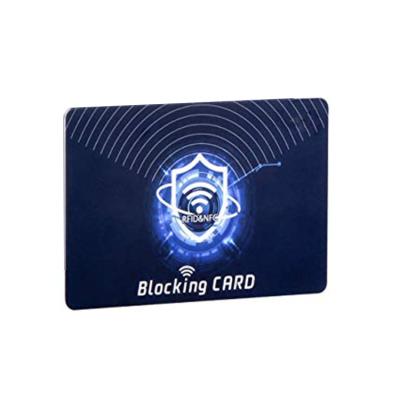 China Read and write as required anti theft signal protection whole and protect contactless debit protector bank rfid blue id card for sale