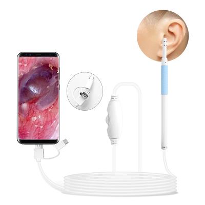 China Ear Endoscope AN102 3in1 Ear Endoscope Camera HD720P Ear Cleaner Pick 5.5mm Ear Tunnel USB Visual Ear Camera Ear Otoscope for sale