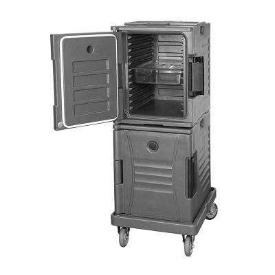 China Environmental Friendly Non Electric Commercial Food Transport Carts Ultra Pan Carrier With Two Layers for sale