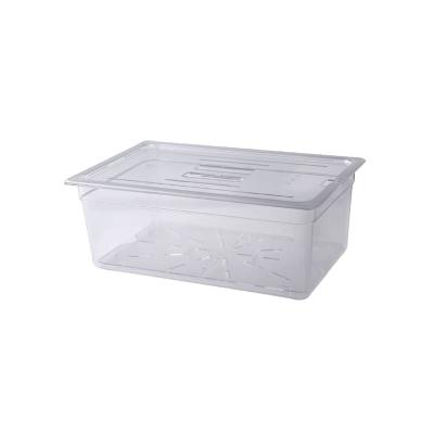 China Restaurant Kitchen 1/1 Plastic Clear Polycarbonate Storage Container GN Food Casserole for sale