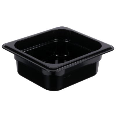 China Classic Black PC Food Storage Container GN 1/2 Pan for sale