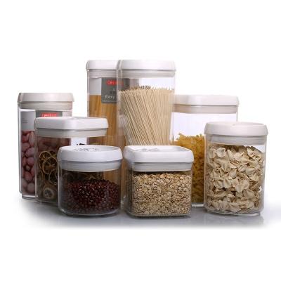 China Sustainable Plant Outlet Hot Sale Transparent Airtight Jar With Easy Open Lid for sale