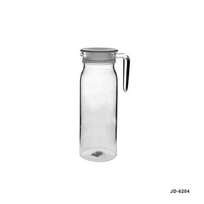 China PC Beverage Water Drinking Jar Water Viable Wholesale Plastic Clear Juice Jug With Handle Lid Launcher for sale