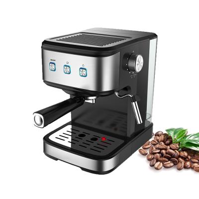 China Durable Stainless Steel Coffee Makers 15 Bar Pressure Pump Boiler System Coffee Housing Machine 2 Cups Espresso Maker Filter Stainless Steel for sale