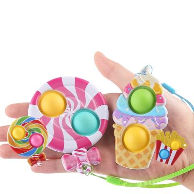 China Chridren Toys Lollipop, Chips, Ice Cream Dimple Fidget Popets Single For Kids And Adults Factory Price for sale