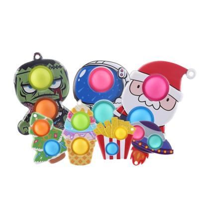 China Chridren's Toys Wholesale 4 Pack Christmas, Halloween, Space, Fidgety Person Toys Set Dimple Kids Poppet Single for Decoration and Relaxation for sale