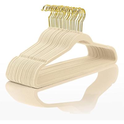 China Premium and Durable Minimalist Velvet Hangers with 360 Degree Rotating Hook for Coat and Pants, Gold, Rose Gold for sale